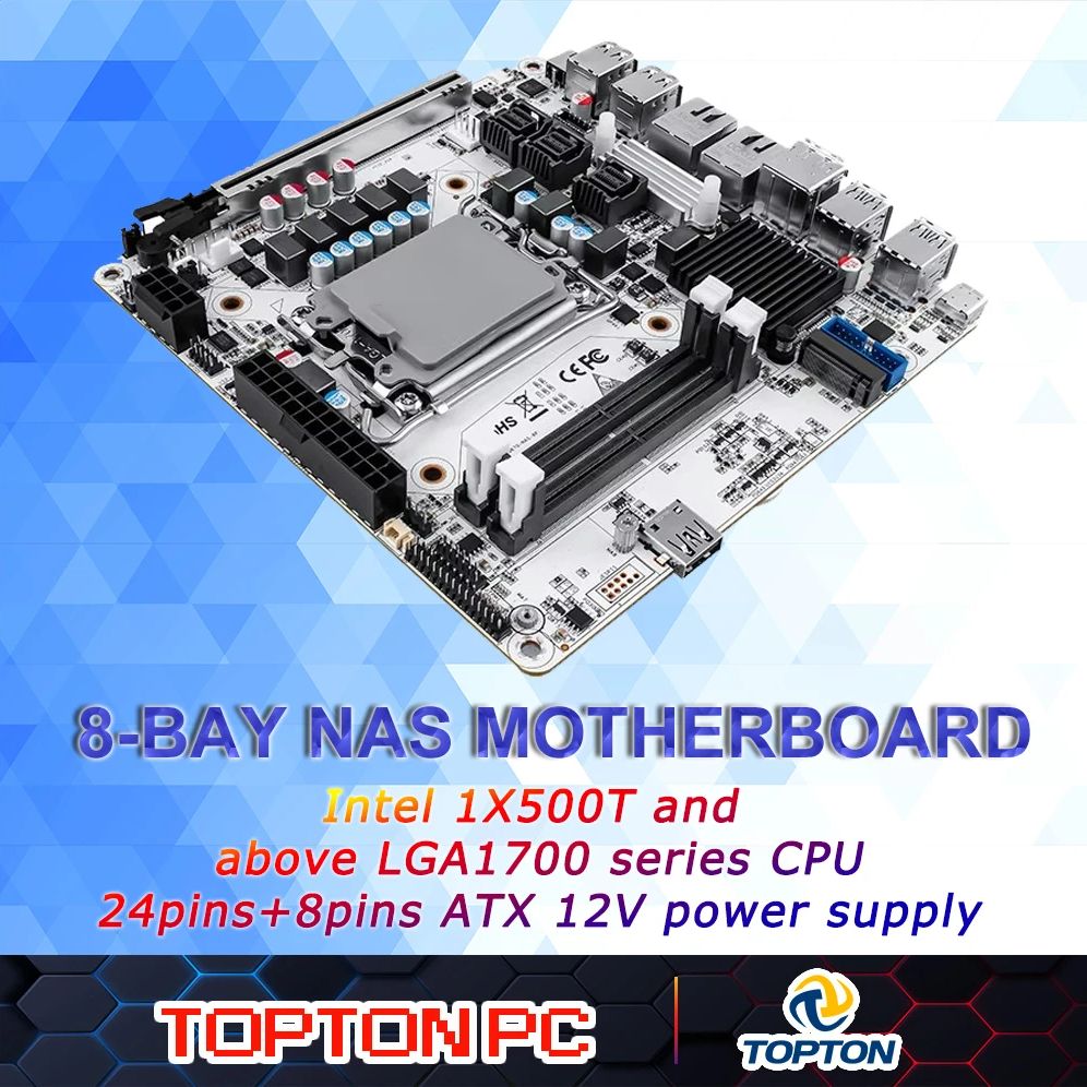 8-Bay NAS Mini ITX Motherboard - đánh giá và giá Lga1700 Itx Motherboard Ddr5